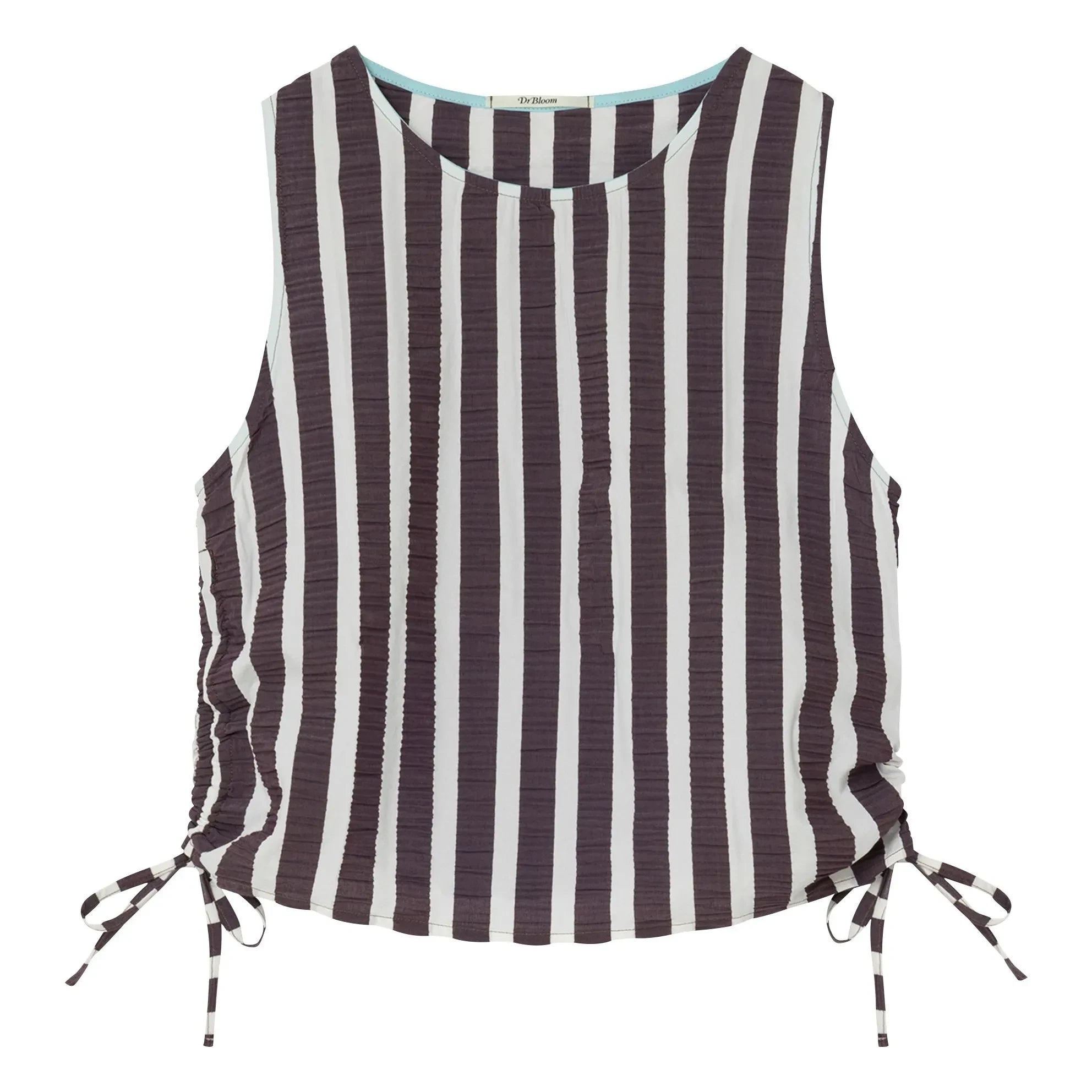 Dr Bloom - Blusa de rayas de viaje | Berenjena