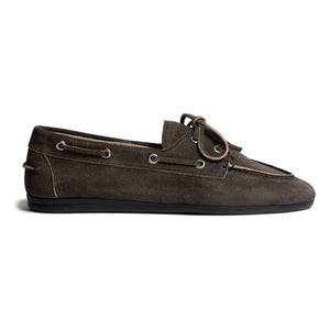 Posa - Zapatos náuticos de ante | Gris oscuro