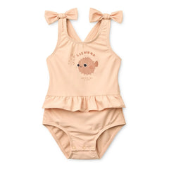Liewood - Traje de baño para bebé de fibra reciclada Amara Poisson-Globe | Rosa claro