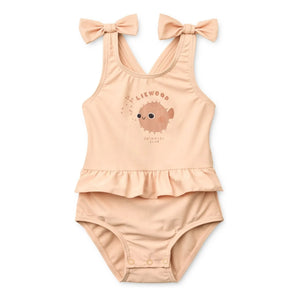 Liewood - Traje de baño para bebé de fibra reciclada Amara Poisson-Globe | Rosa claro