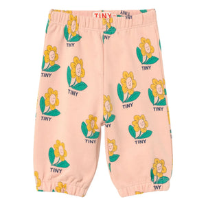 Tinycottons - Jogger de algodón orgánico con estampado floral | Rosa