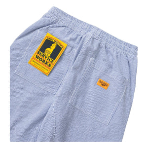 Service Works - Pantalones seersucker a rayas de durazno | Azul claro