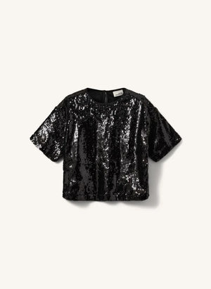 Sofie Schnoor - Felucasy Blusa con lentejuelas | Negro