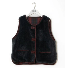 Indee - Chaleco de Piel Sintética Reversible Waregem | Marrón