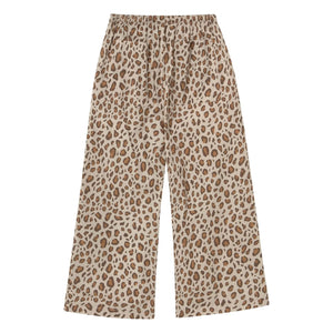 Tinycottons - Pantalón Popelín Leopardo | Marrón