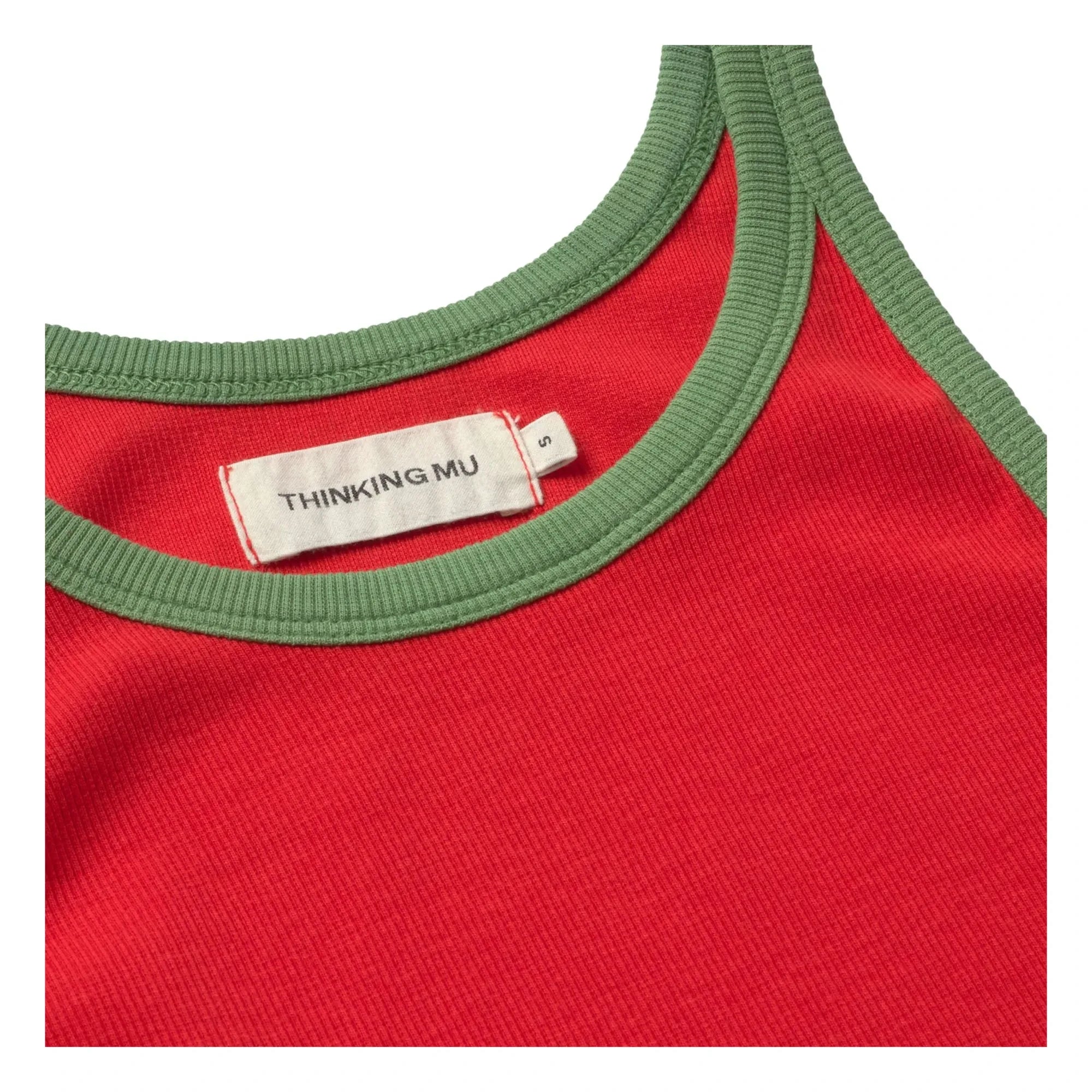 Thinking Mu - Top de algodón orgánico Harriet | Rojo