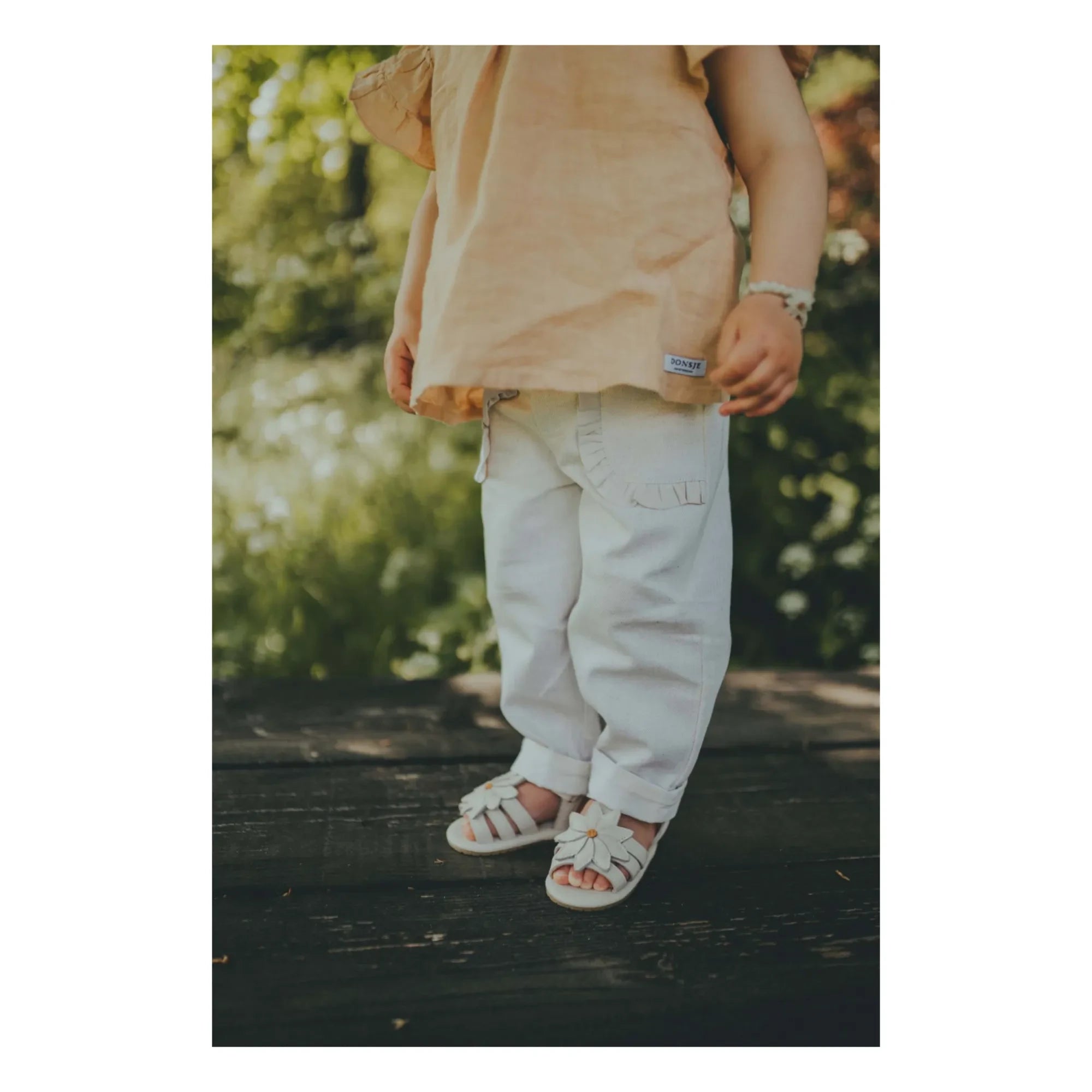 Donsje - Pantalones Josefine de algodón orgánico | Blanco