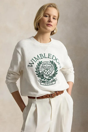 Sudadera de algodón Wimbledon para mujer de Polo Ralph Lauren