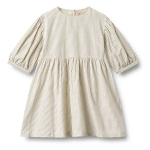 Wheat - Vestido de algodón orgánico a rayas Magda | Crudo