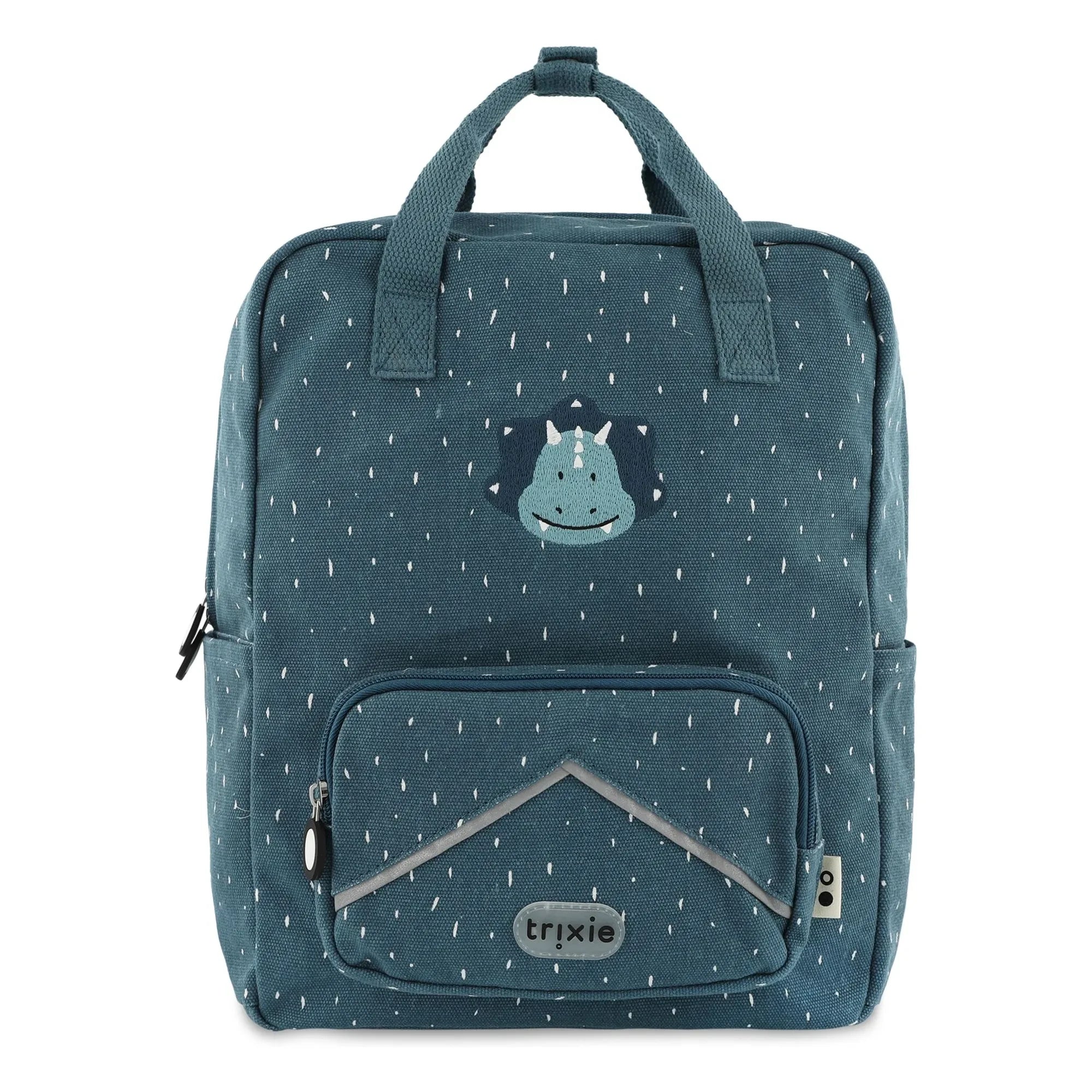 Trixie - Mochila Grande Sr. Triceratops | Gris azulado