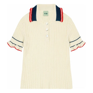 FUB - Polo Pointelle de punto de algodón orgánico | Crudo