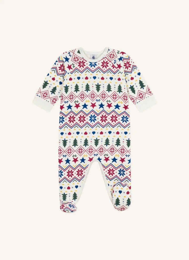 Petit Bateau - Pijamas de Navidad Sleep Well Algodón Orgánico | Crudo
