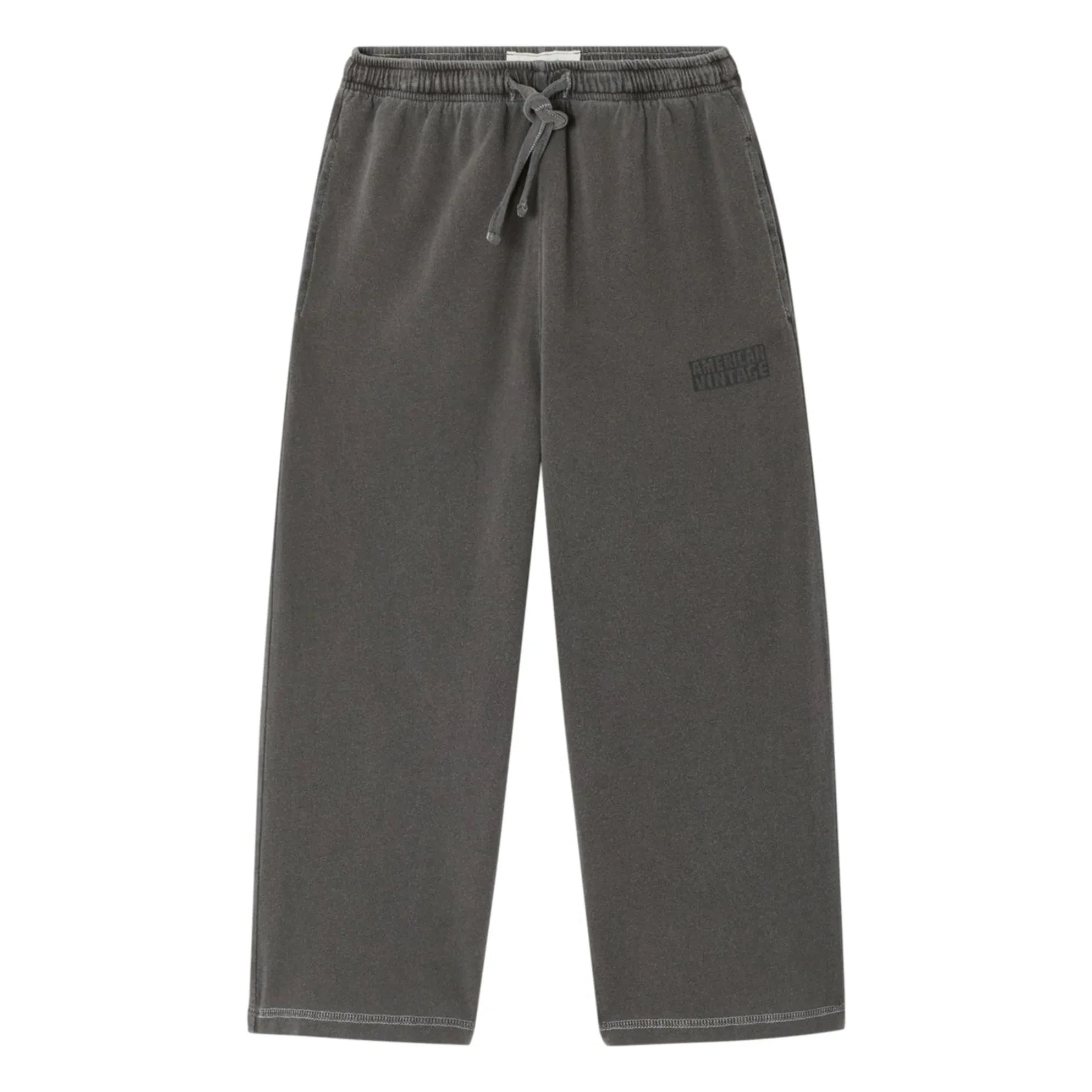 American Vintage - Pantalón Jogger Gris Oscuro Large Pymaz
