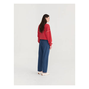 Bobo Choses - Pantalón de Algodón de Corte Recto | Azul Oscuro