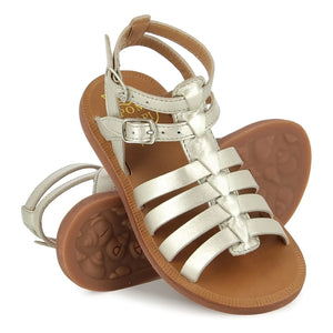 Pom d'Api - Sandalias gladiador Plagette | Plata