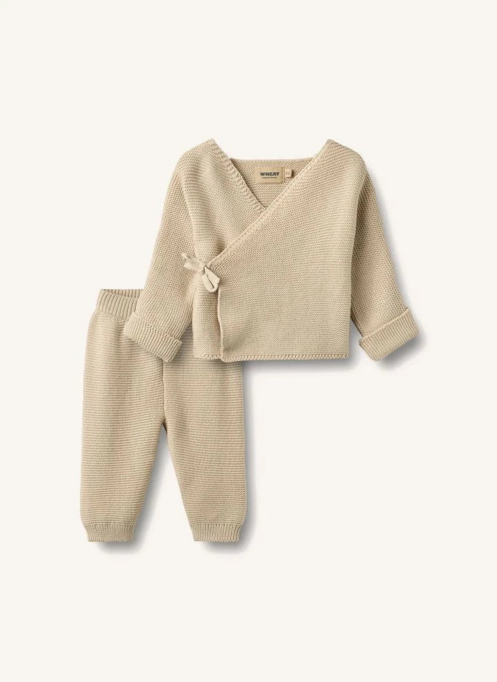 Wheat - Conjunto de chaleco y pantalón de algodón orgánico | Ecru