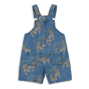 Konges Sløjd - Peto corto de mezclilla de algodón orgánico con estampado de chita Magot | Azul