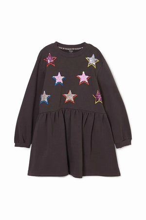 Vestido de Algodón para Niña Desigual