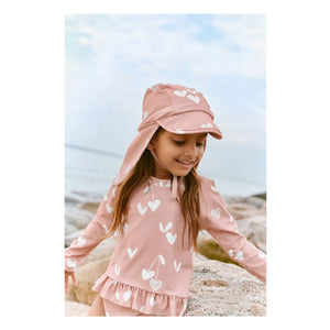 Liewood - Conjunto de camiseta y braguita Dagny Coeurs de fibra reciclada con protección UV | Rosa