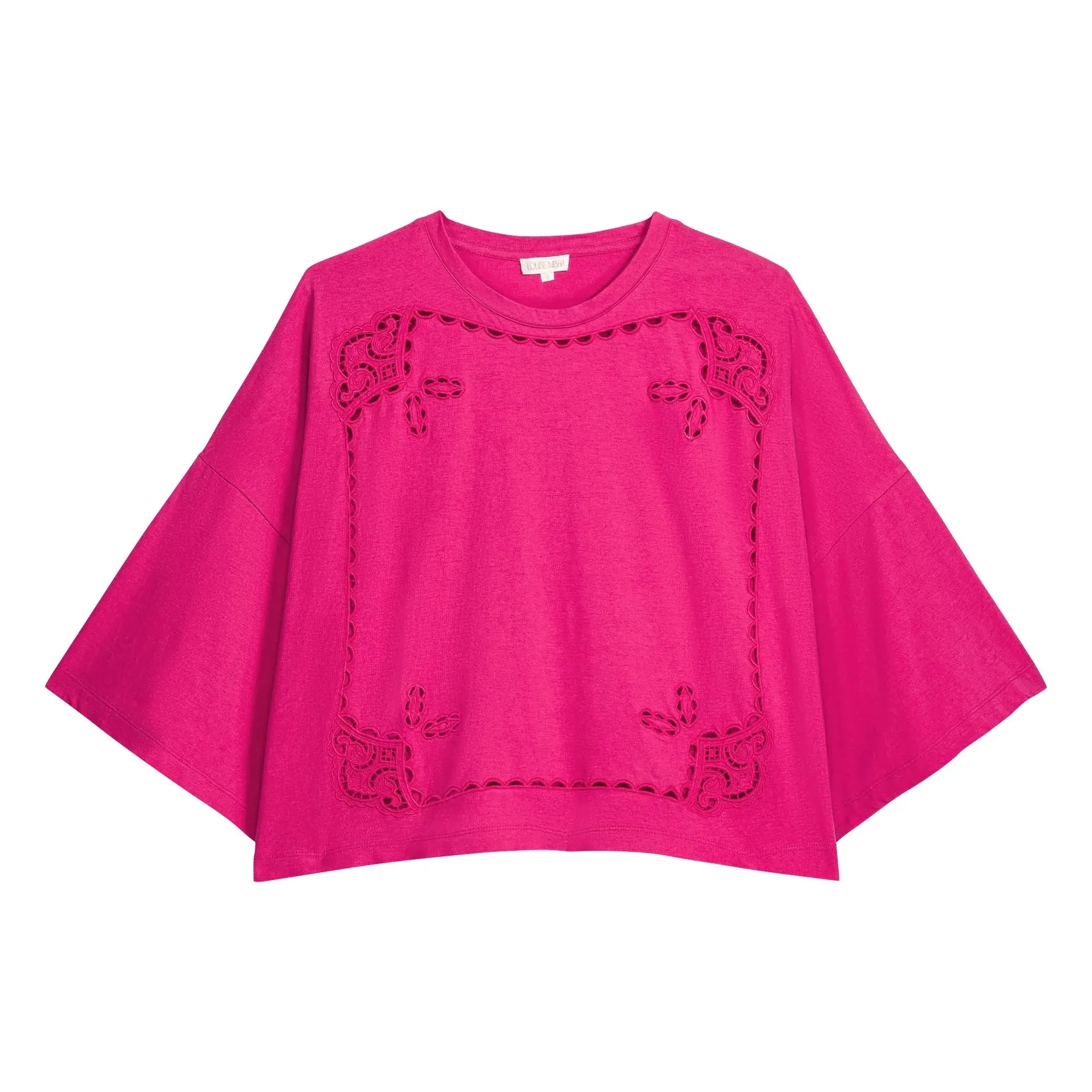 Louise Misha - Blusa de algodón orgánico Neolar | Fucsia