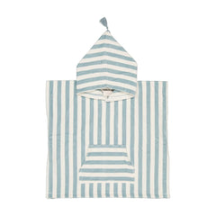 Rose in April - Poncho de playa de rayas Suzon | Azul claro