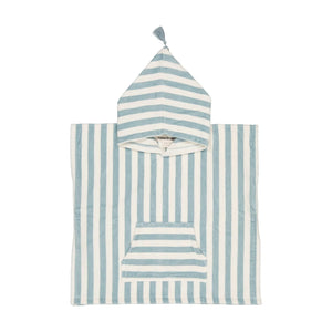 Rose in April - Poncho de playa de rayas Suzon | Azul claro