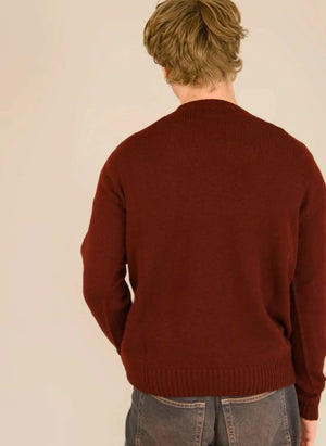 Origin Knitwear - Suéter de Lana Sin Costuras | Burdeos
