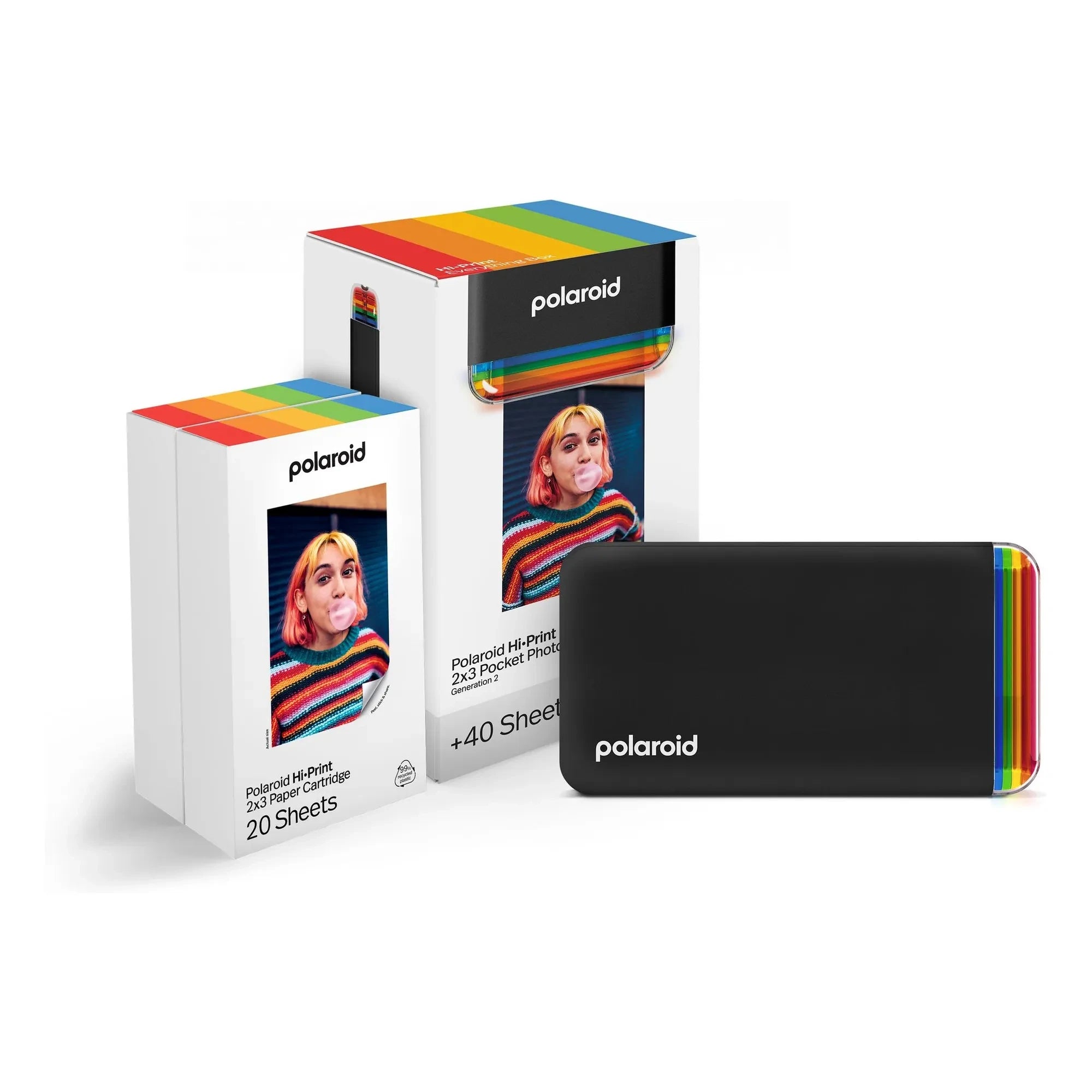 Polaroid - Set de impresora de fotos Hi-Print Gen 2 | Negro