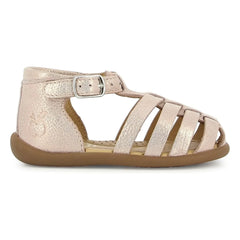 Pom d'Api - Sandalias metalizadas con tira de tobillo | Rosa palo
