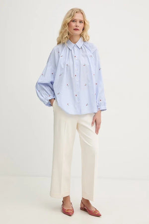 Weekend Max Mara camisa de algodón para mujer BUTTERFLY