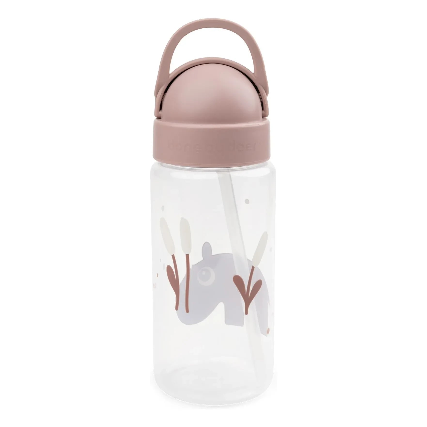 Done by deer - Botella de agua Ozoo - 350 ml | Rosa empolvado