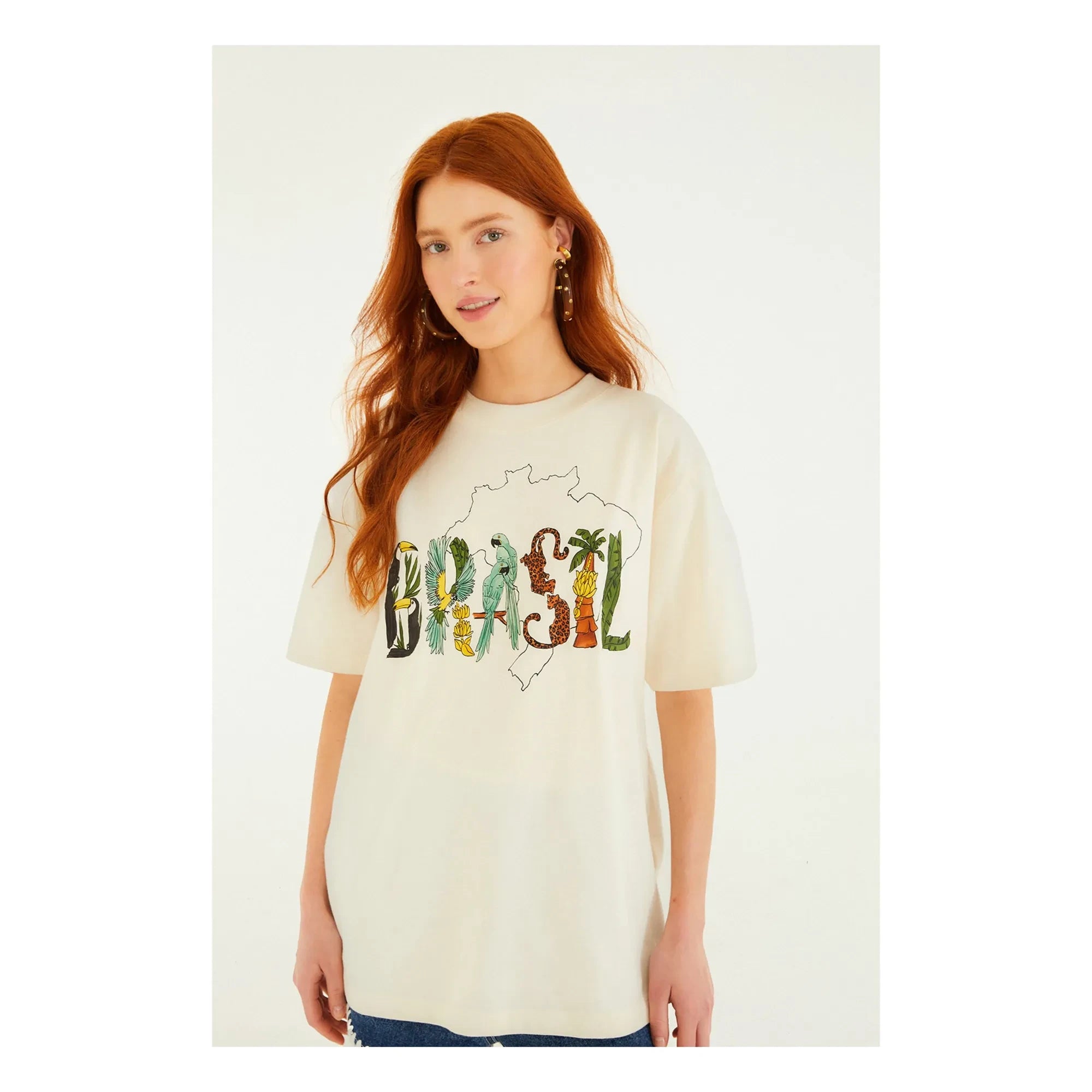 Farm Rio - Brasil Camiseta | Crudo