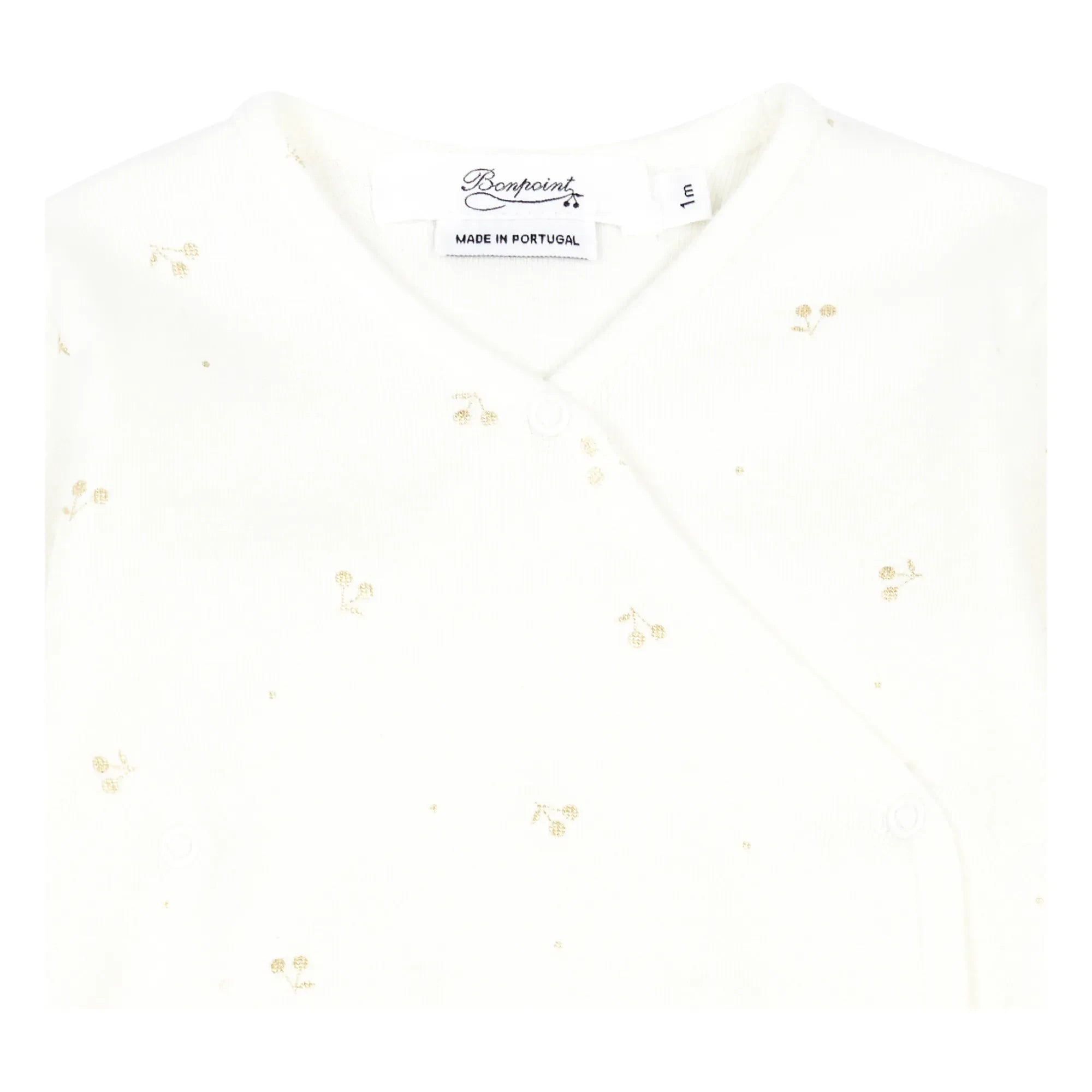 Bonpoint - Pijama mono de punto Kiraz | Dorado
