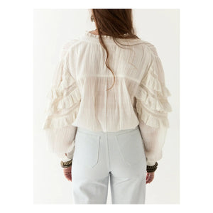 Maison Hotel - Blusa Omara de Küba Schiffli | Blanca