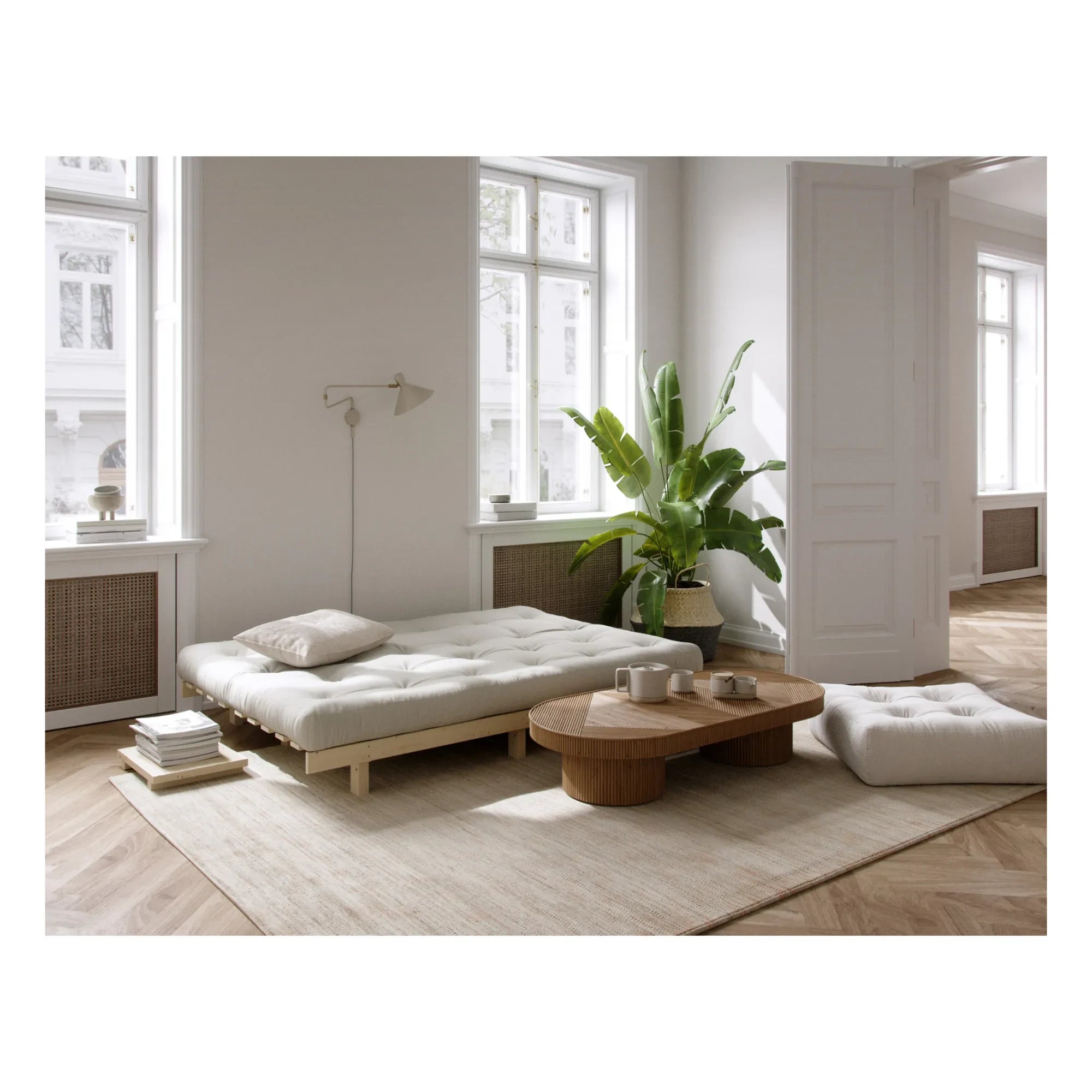 Karup Design - Sofá cama chaise longue de lino