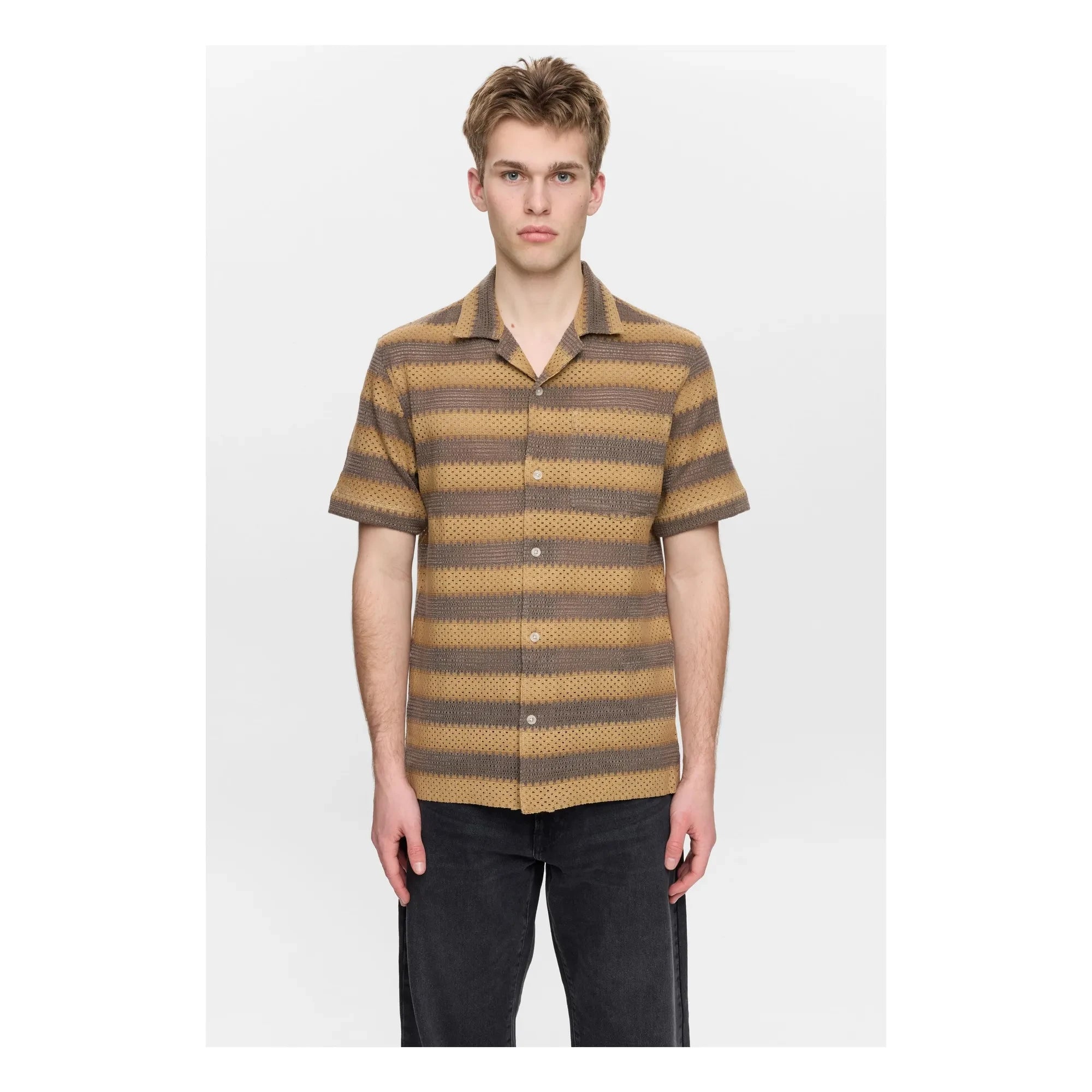 Anerkjendt - Camisa a rayas Akleander | Marrón claro