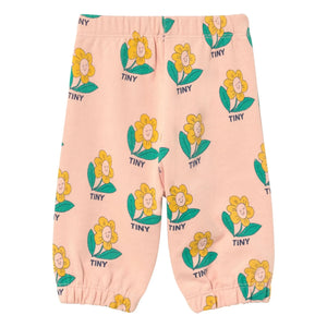 Tinycottons - Jogger de algodón orgánico con estampado floral | Rosa