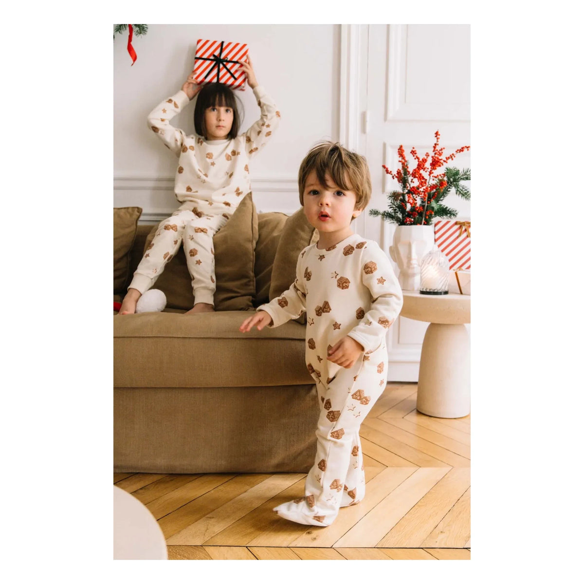 Studio Bohème - Pijama de algodón orgánico Tombul Noel | Crudo