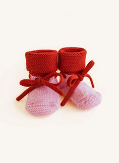 Hvid - Zapatillas de lana Merinos | Rosa