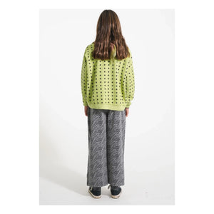 Piupiuchick - Sudadera de estrellas de canalé de algodón orgánico | Verde
