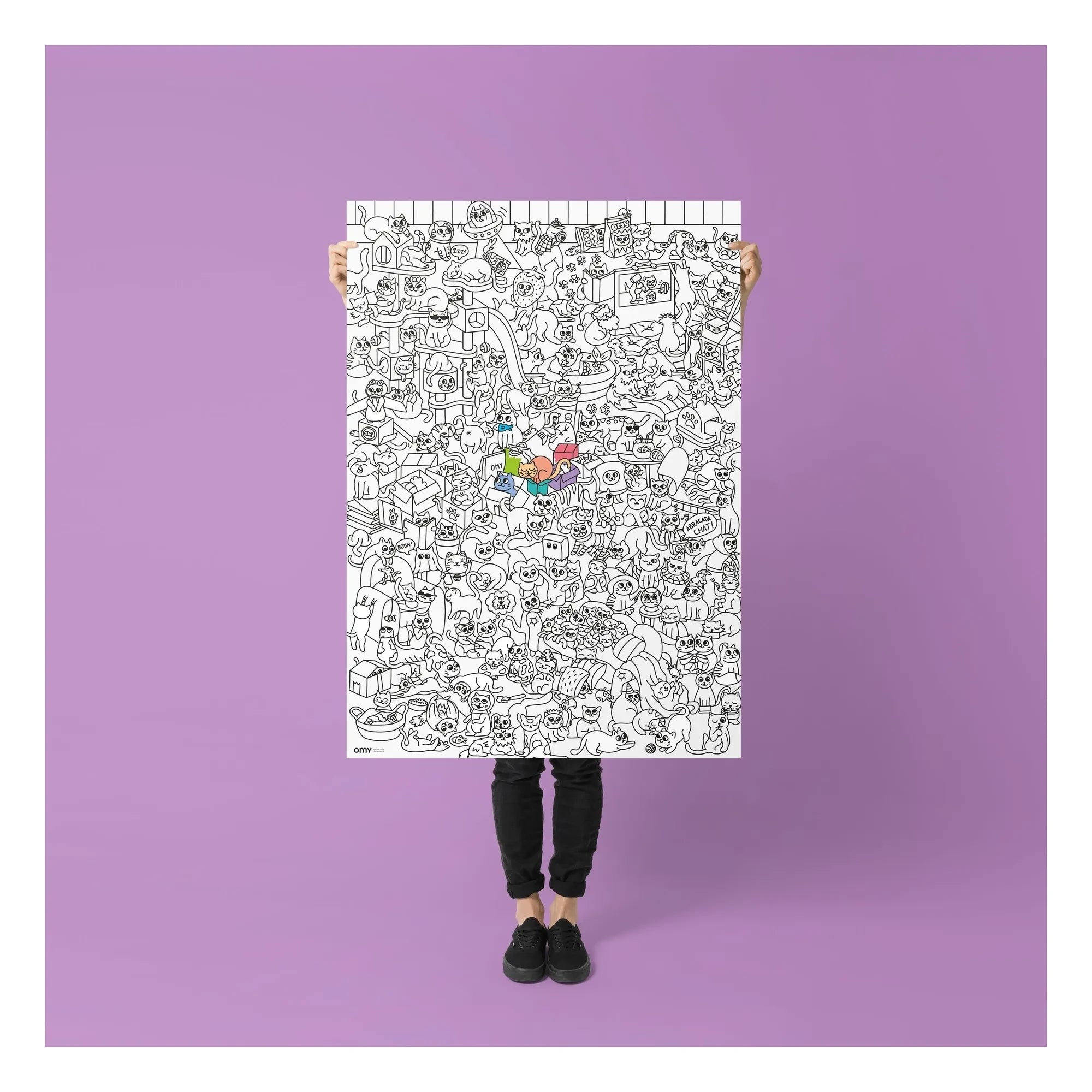 Omy - Póster gigante para colorear Kitty