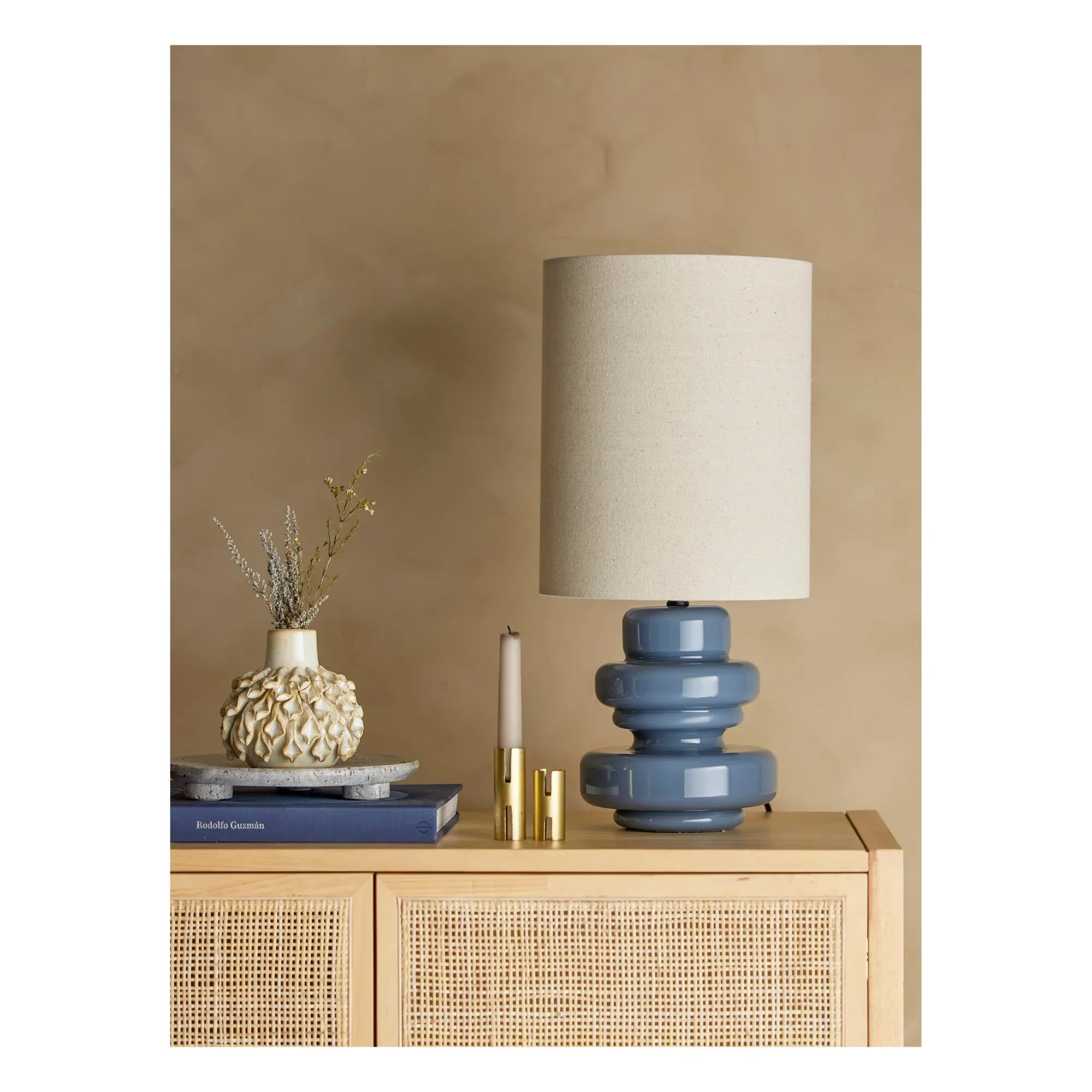 Bloomingville - Lámpara de mesa Fabiola | Azul