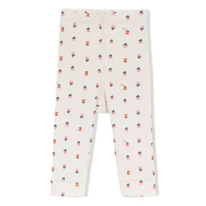 Arsène et Les Pipelettes - Leggings Florales de Algodón Orgánico | Rosa