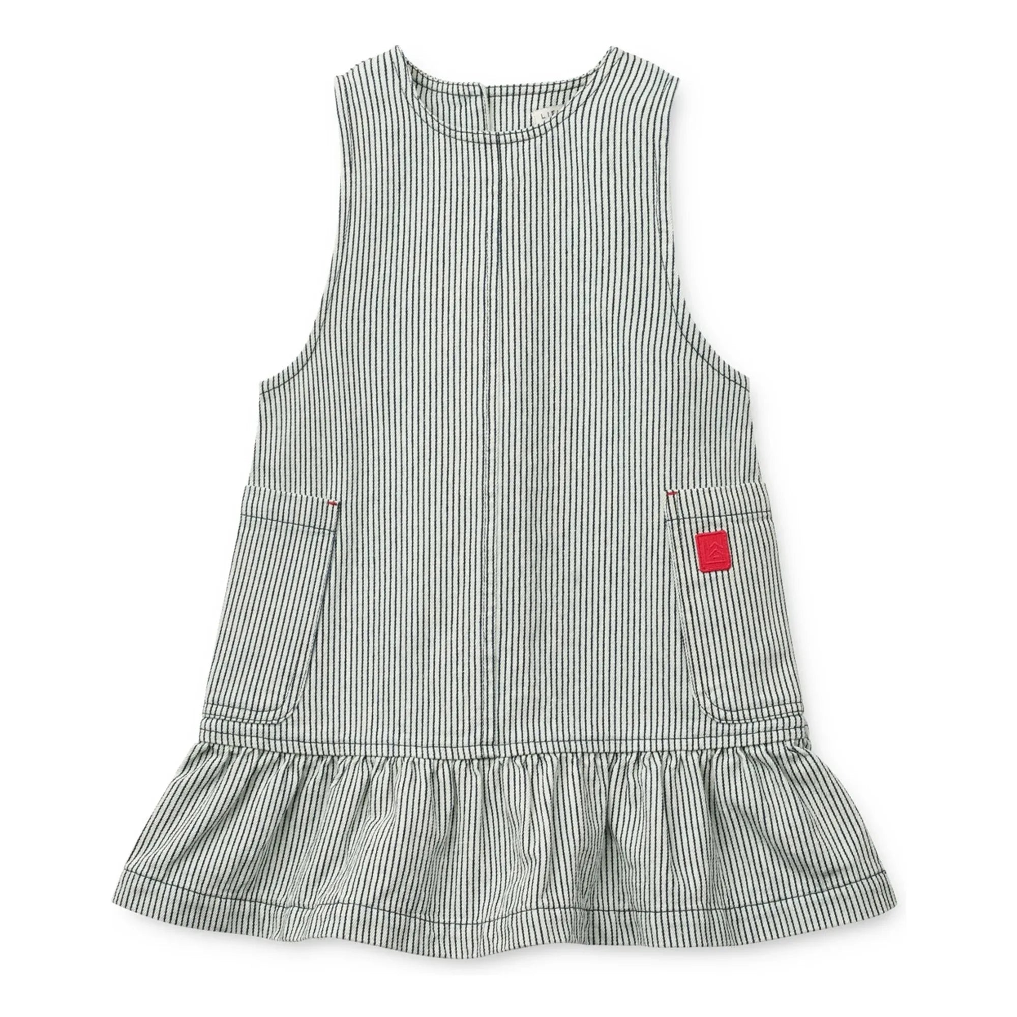 Liewood - Vestido vaquero de rayas Angelica | Azul marino