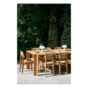 Gubi - Silla de exterior Marcel Gascoin con asiento de cuerda
