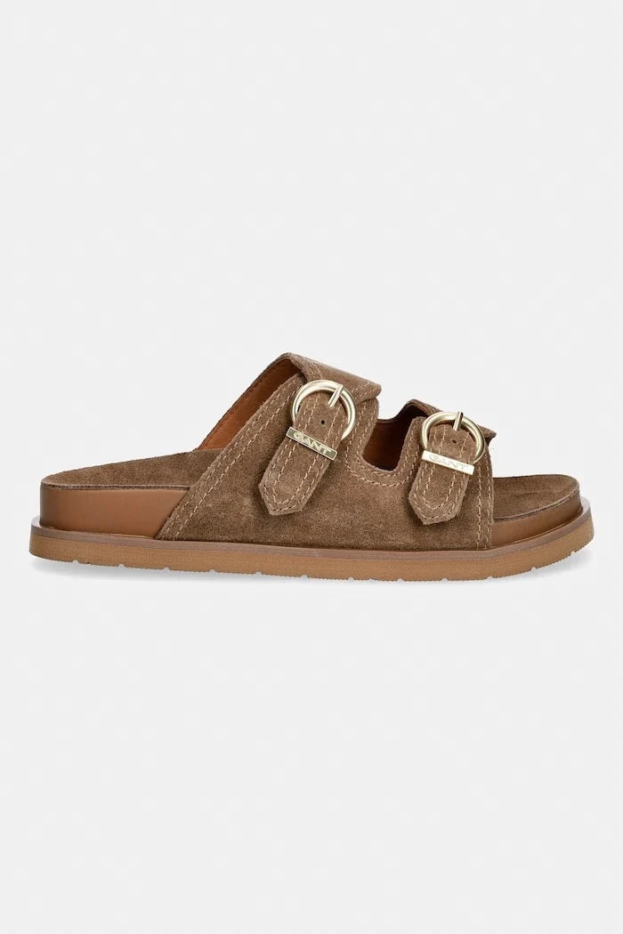 Gant zapatillas destalonadas de mujer de ante con puntera abierta Mardale