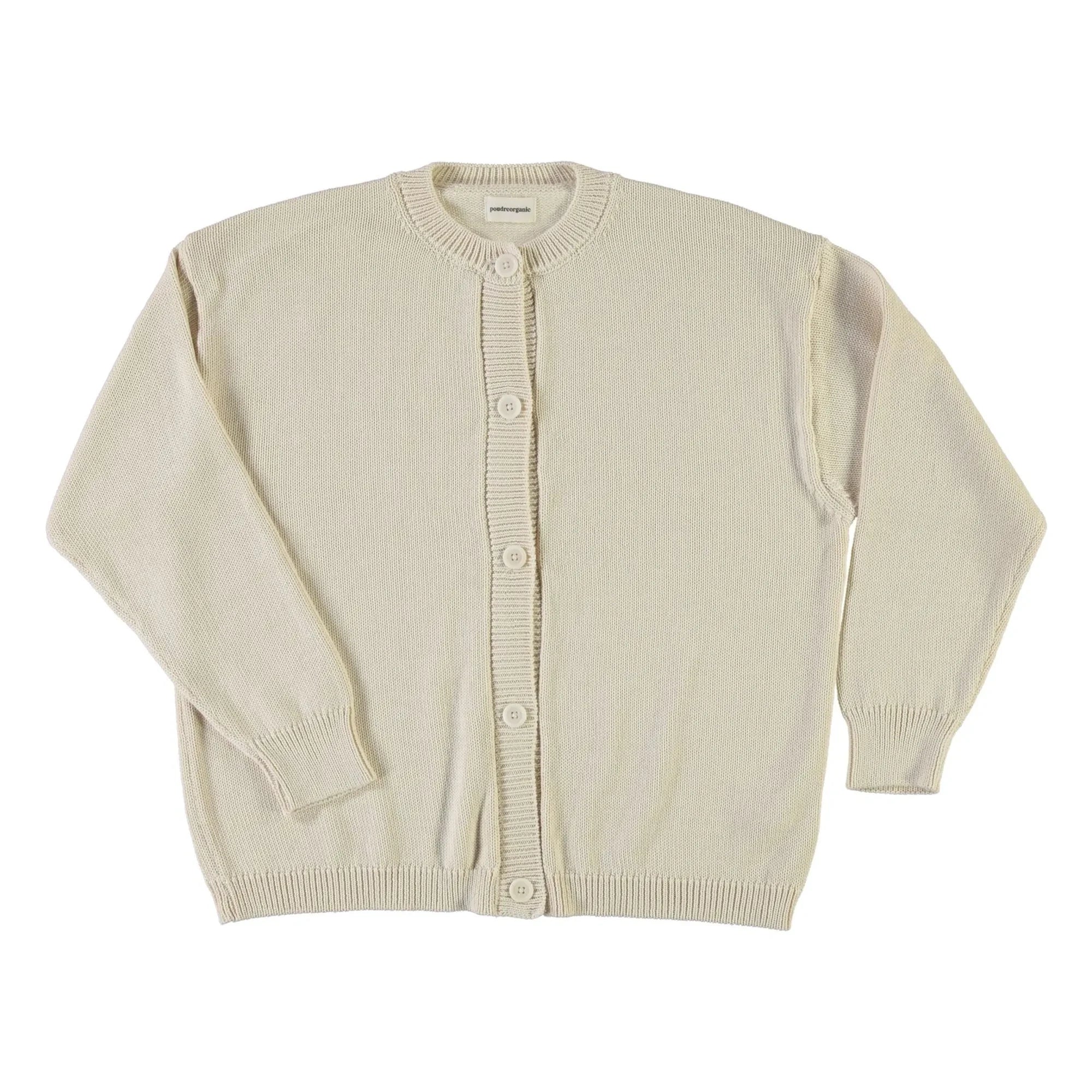 Poudre Organic - Cárdigan Pétale de Algodón Orgánico | Beige