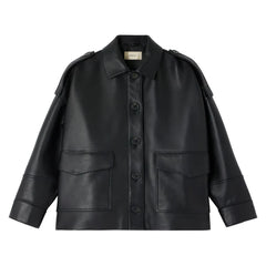 Sessùn - Chaqueta de cuero Harriboyd | Negro