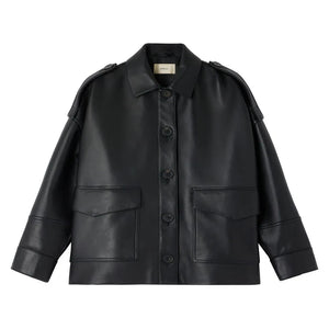 Sessùn - Chaqueta de cuero Harriboyd | Negro