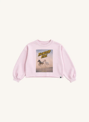 Hundred Pieces - Belmont Horses Sudadera de Algodón Orgánico | Rosa Claro